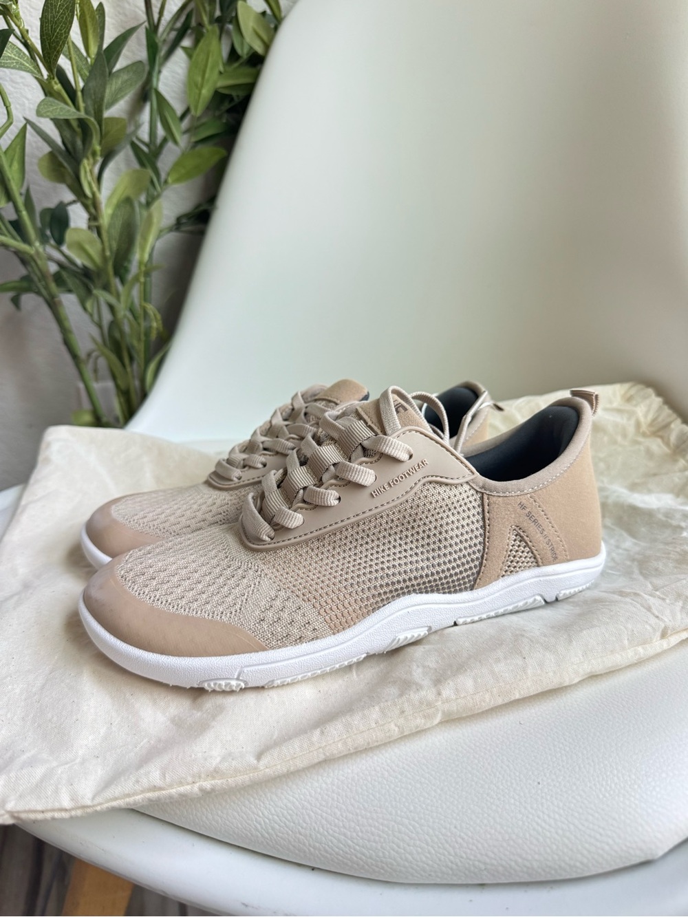 HIKE Footwear HF Series Women’s 6 Beige Barefoot Shoes Wide Toe Box Zero Drop